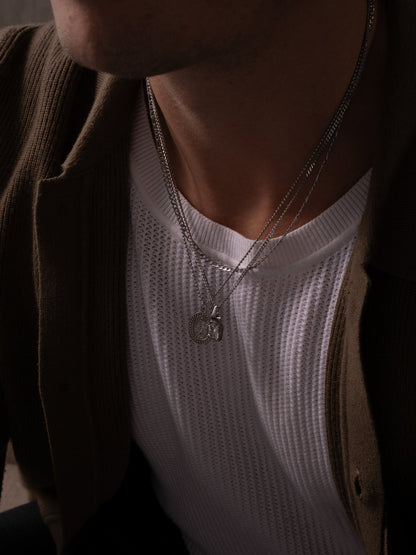 WHITE GEMSTONE CHAIN | Silver