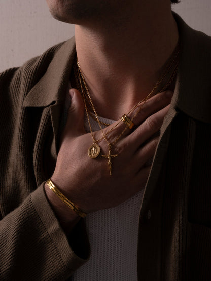 CHRISTIAN CHAIN SET | 18K Gold