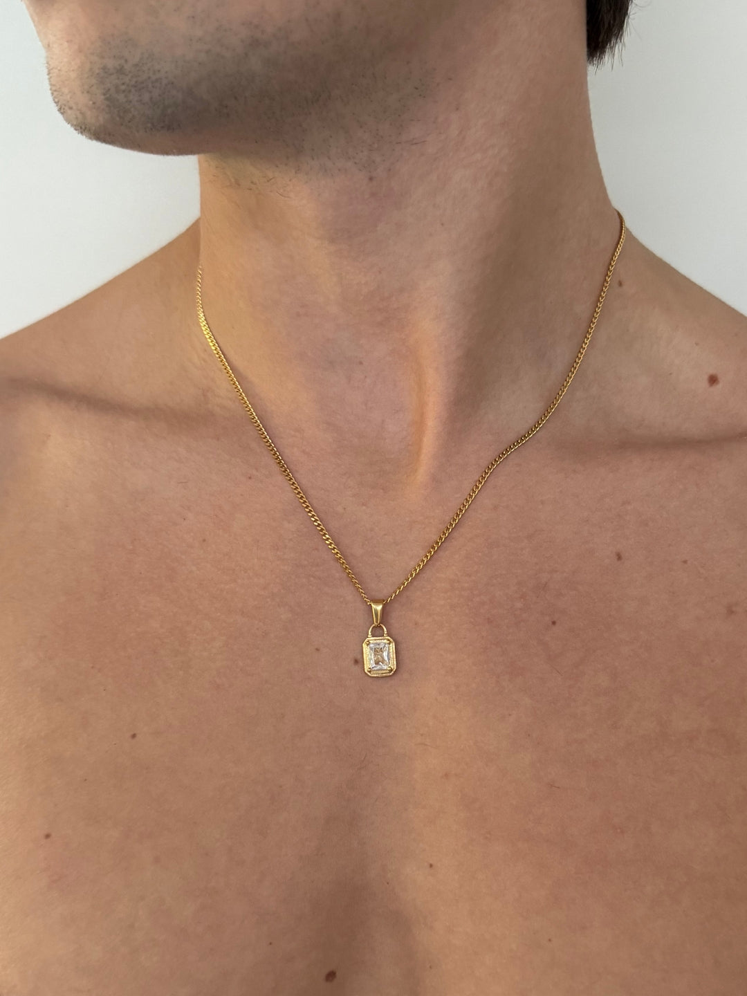 WHITE GEMSTONE CHAIN | 18K Gold