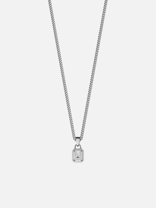 WHITE GEMSTONE CHAIN | Silver