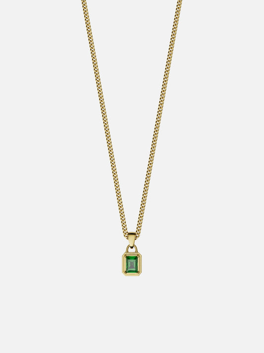 GREEN GEMSTONE CHAIN | 18K Gold