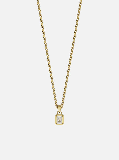 WHITE GEMSTONE CHAIN | 18K Gold