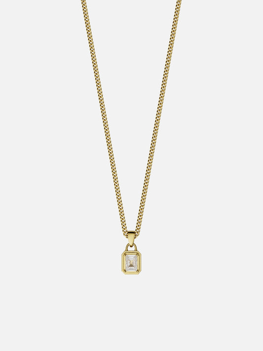WHITE GEMSTONE CHAIN | 18K Gold