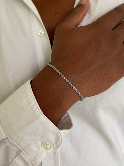 ROPE BRACELET 3MM | Silver