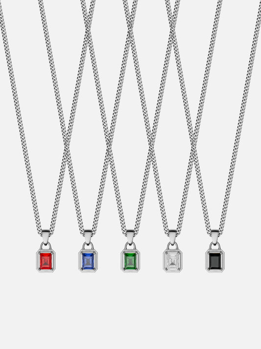GEMSTONE CHAIN SET | Silver