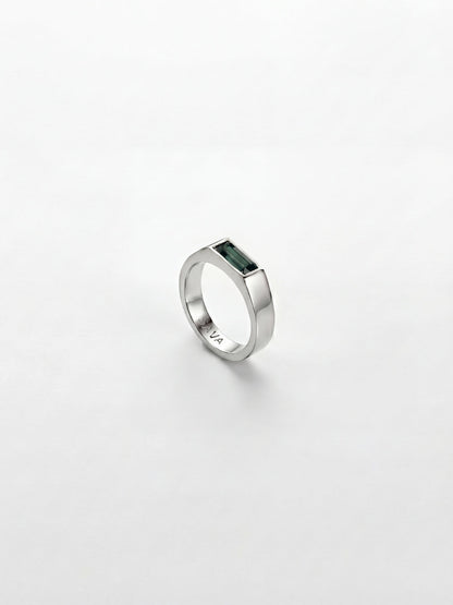 GREEN COMO RING | Silver