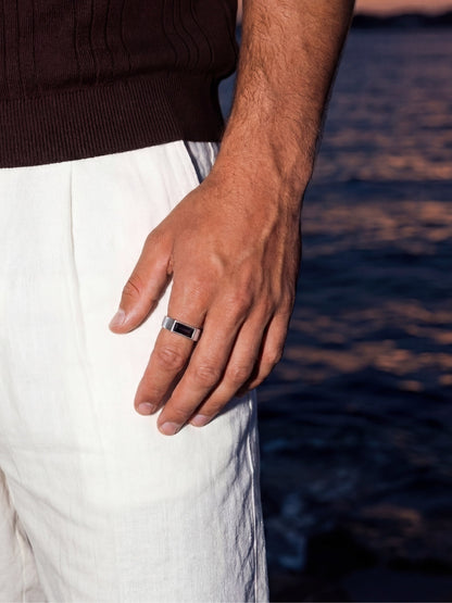 MIDNIGHT COMO RING | Silver