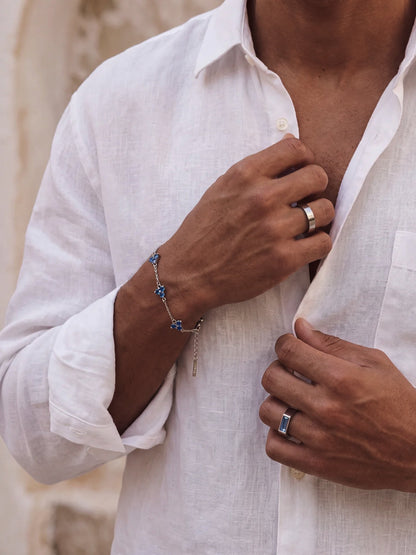 OCEAN CLOVER BRACELET | Silver
