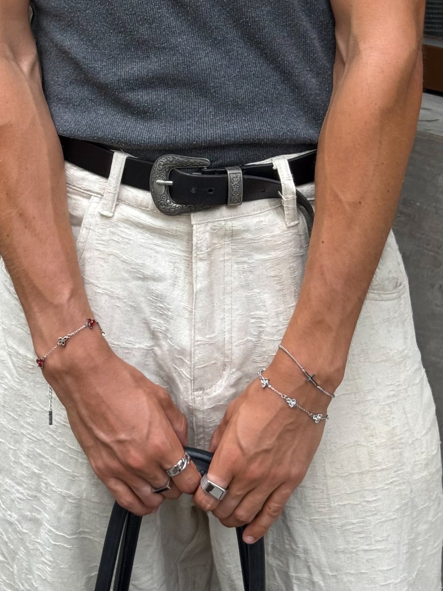 WHITE CLOVER BRACELET | Silver