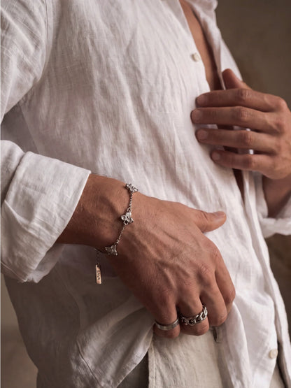 WHITE CLOVER BRACELET | Silver