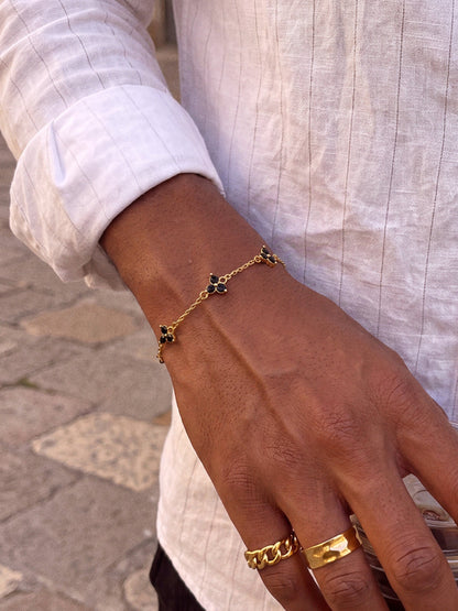 MIDNIGHT CLOVER BRACELET | 18K Gold
