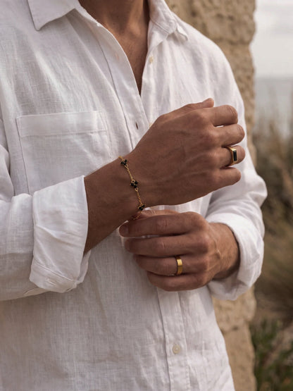MIDNIGHT CLOVER BRACELET | 18K Gold