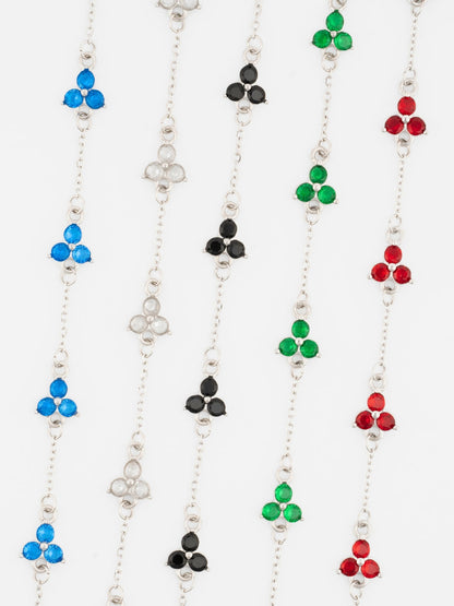 MIDNIGHT CLOVER BRACELET | Silver