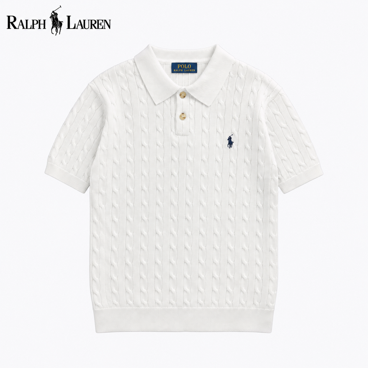 RL - Fairmont Cable Knit Polo