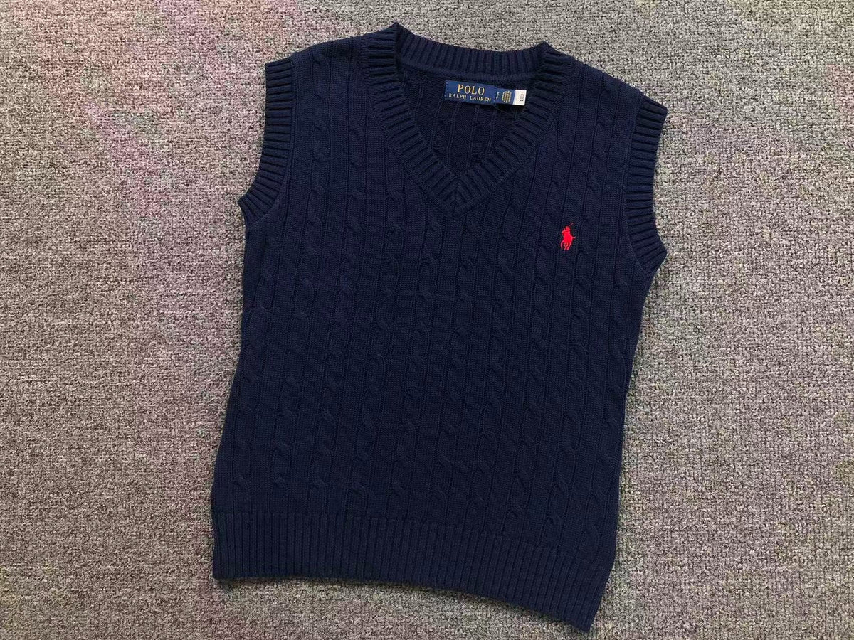 RL - Signature Cable Knit V-Neck Vest
