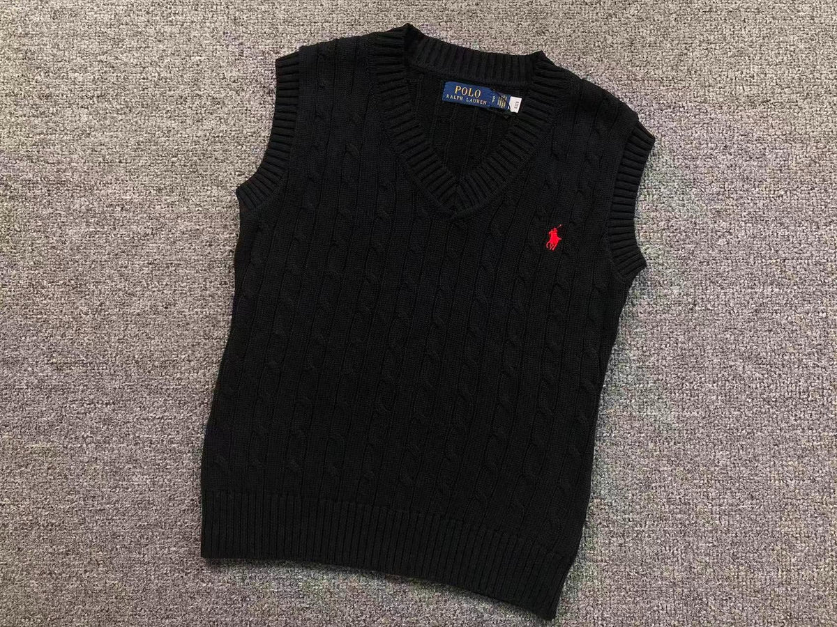 RL - Signature Cable Knit V-Neck Vest