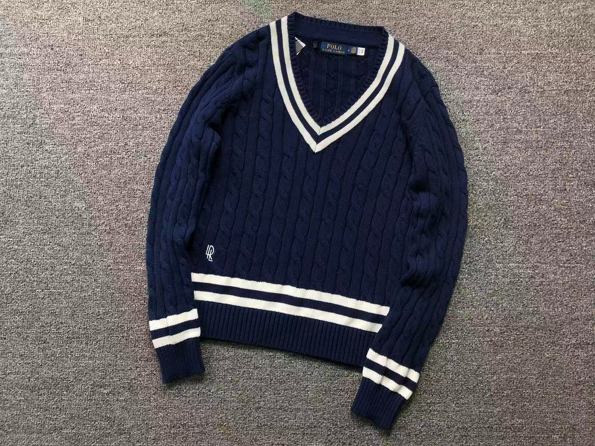 RL - Clubhouse Cable V-Neck Sweater