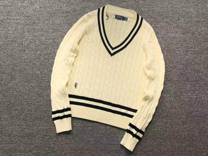 RL - Clubhouse Cable V-Neck Sweater