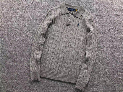 RL - Kensington Cable Knit Polo Sweater