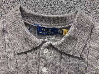 RL - Kensington Cable Knit Polo Sweater
